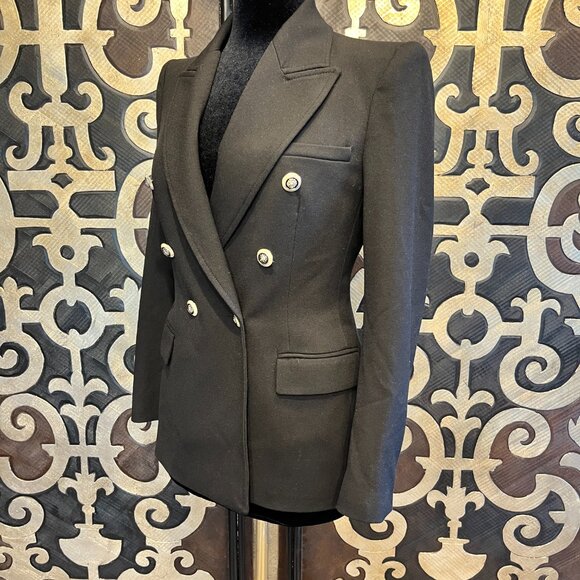 Zara black double breasted lion buttons blazer - Picture 3 of 6